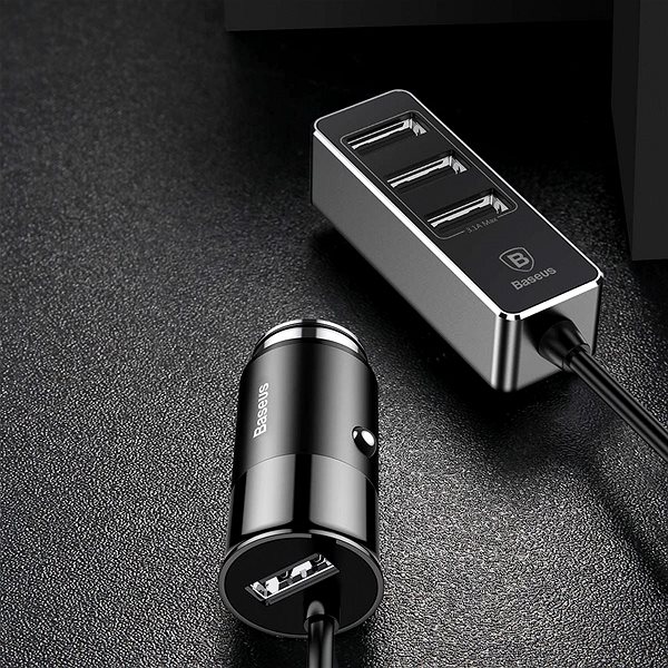 Auto-Ladegerät Baseus Enjoy Together 4x USB Patulous Car Charger 5.5A Black Lifestyle