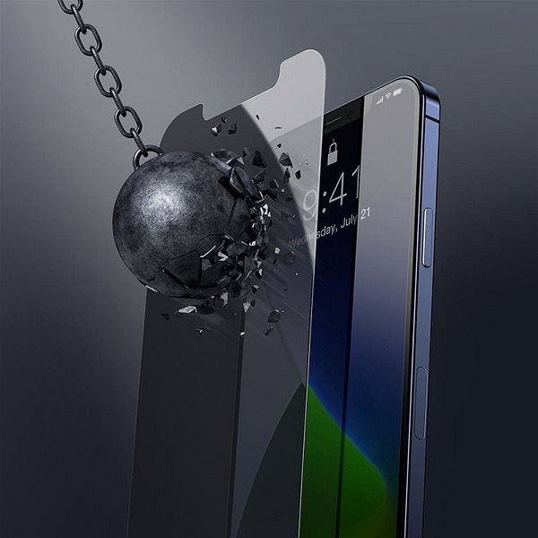 Üvegfólia Baseus Full-glass Privacy Tempered Glass iPhone 12 Mini üvegfólia - 5,4