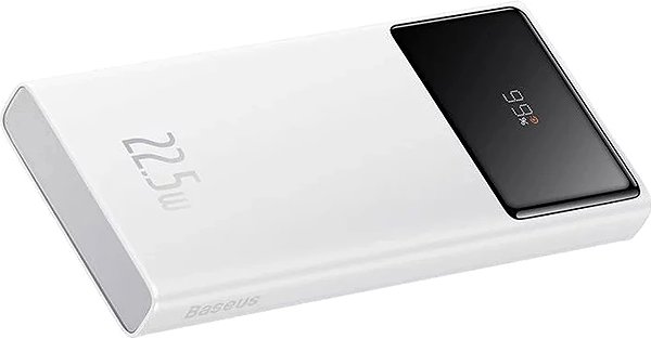 Power Bank Baseus Star-Lord Digital Display Fast Charge Power Bank 10000mAh 22.5W White(With Simple Series Cha ...