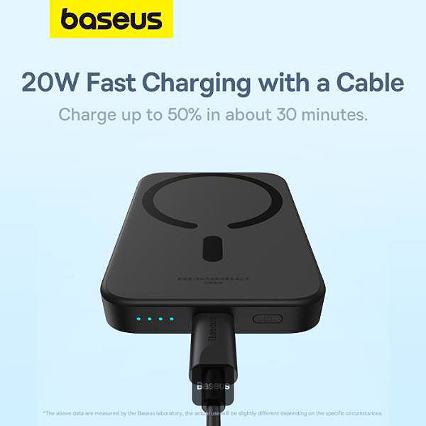 Power Bank Baseus Magnetic Mini Air 6000mAh, 20W black ...