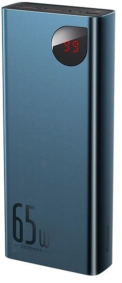 Powerbank Baseus Adaman Metal Digital Display Quick Charge Power Bank 20000mAh 65W Blue Seitlicher Anblick