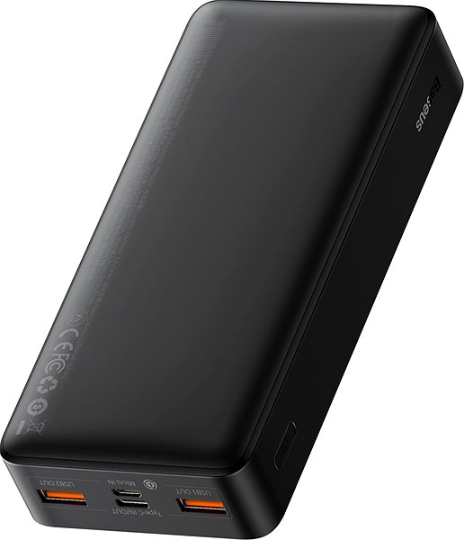 Powerbank Baseus Bipow Digital Display Power Bank 20000mAh 20W Black Rückseite