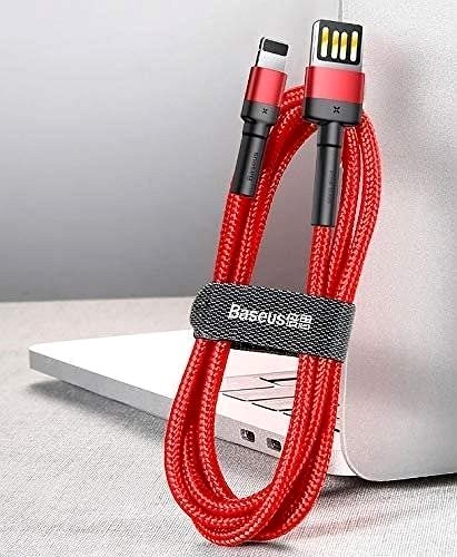 Datenkabel Baseus Cafule Lightning Cable Special Edition 2.4A 1M Red Seitlicher Anblick