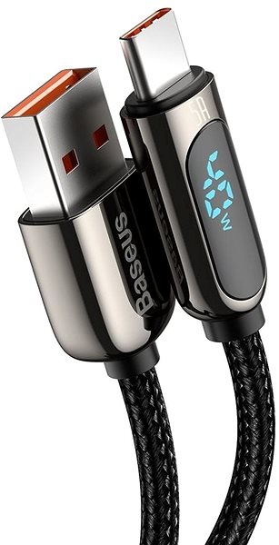 Adatkábel Baseus Display Fast Charging Data Cable USB to Type-C 5A 1m Black Csatlakozási lehetőségek (portok)