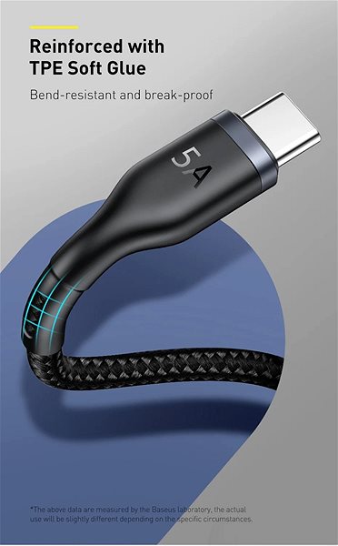 Adatkábel Baseus Cafule Series Data Cable USB to USB-C + Watch Charging Dock for Huawei 1.5 m Gray+Black Csatlakozási lehetőségek (portok)