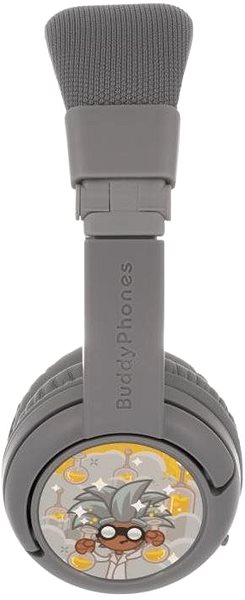 Wireless Headphones BuddyPhones Play+, Light Grey Lateral view