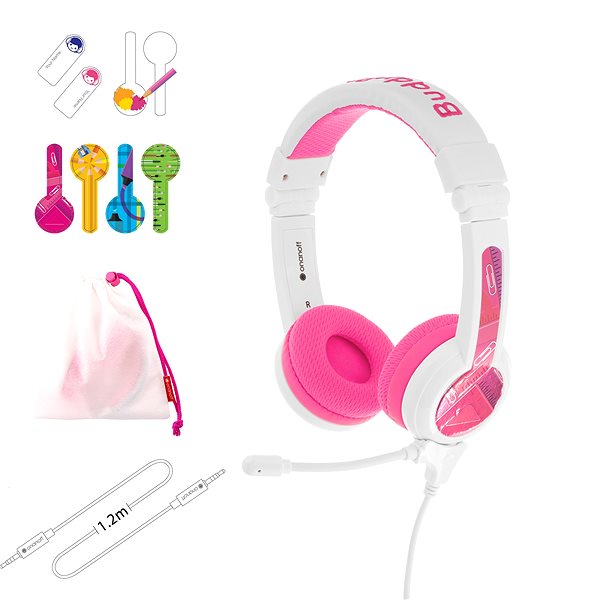 Headphones BuddyPhones School+, Pink ...