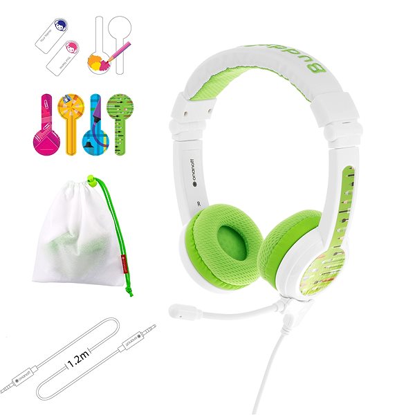 Headphones BuddyPhones School+, Green ...