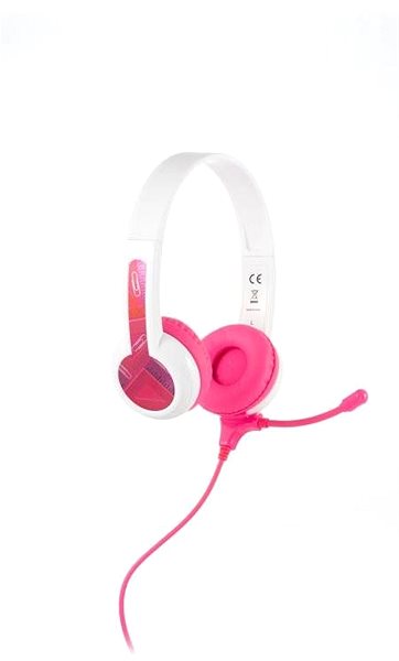 Fej-/fülhallgató BuddyPhones StudyBuddy, rózsaszín Oldalnézet