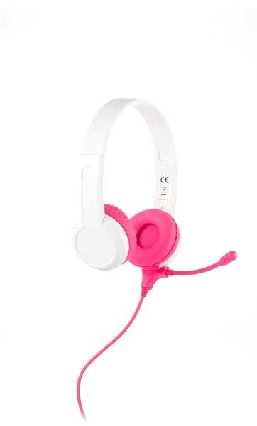 Fej-/fülhallgató BuddyPhones StudyBuddy, rózsaszín Oldalnézet