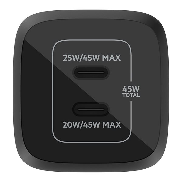 Nabíjačka do siete Belkin Boost Charge 45W PD PPS Dual USB-C GaN Charger Universal, Black ...