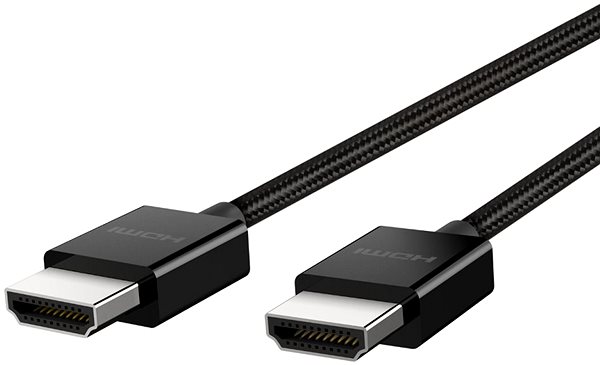 Video kábel Belkin Ultra HD High Speed 8K HDMI 2.1 kábel – 1 m, čierny Bočný pohľad
