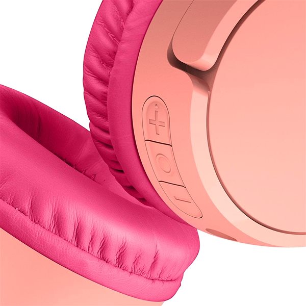 Vezeték nélküli fül-/fejhallgató Belkin Soundform Mini - Wireless On-Ear Headphones for Kids - rózsaszín ...
