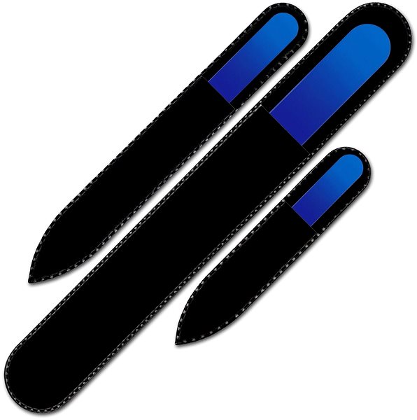 Pilník na nehty Mont Bleu Sada 3 barevných skleněných pilníku na nehty R-BMS04 ...