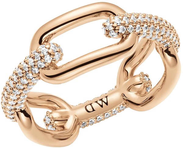 Daniel Wellington Crystal Link steel ring DW00400578 size 50.