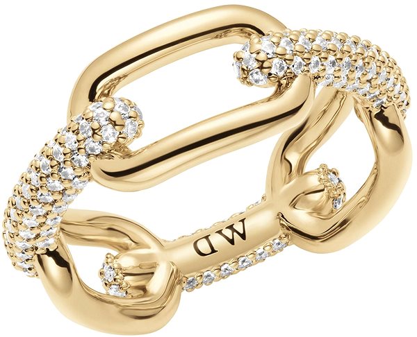 Daniel Wellington steel Crystal Link ring DW00400600 size 58.