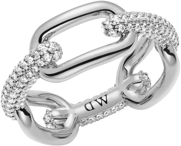 Daniel Wellington Crystal Link steel ring DW00400614 size 50.