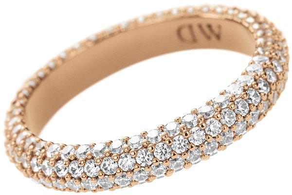 Daniel Wellington steel Pavé ring DW00400630 size 52.
