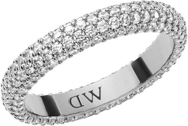 Daniel Wellington steel Pavé ring DW00400659 size 50.