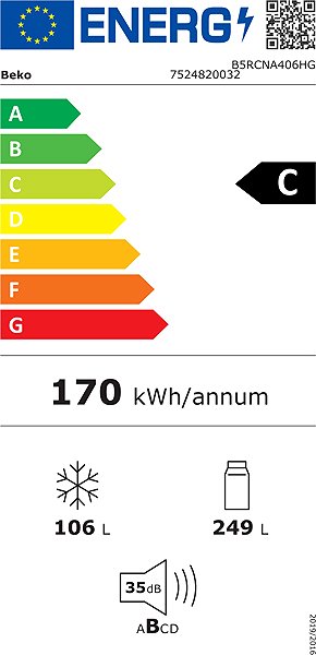 Refrigerator BEKO B5RCNA406HG ...