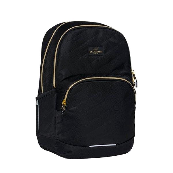 School backpack BECKMANN School backpack Sport Black Gold 30 l .