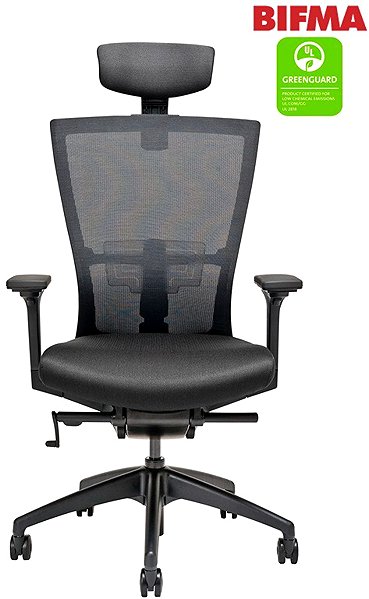 Office Chair Bestuhl MERENS black with headrest ...