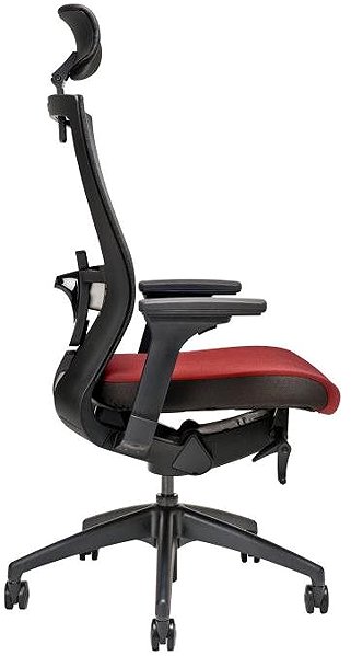 Office Chair Bestuhl MERENS burgundy with headrest ...