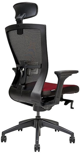 Office Chair Bestuhl MERENS burgundy with headrest ...