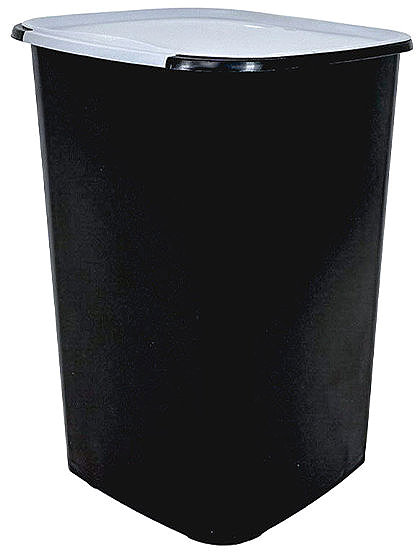 Rubbish Bin Belli E Forti RECYCLING sorted waste bin, black, plastic, grey lid, 50 l ...