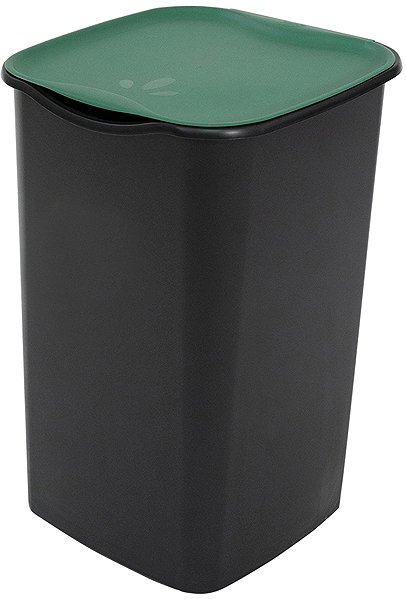 Rubbish Bin Belli E Forti Sorted waste bins TRIO, black, with coloured lids, plastic, 3 x 50 l ...