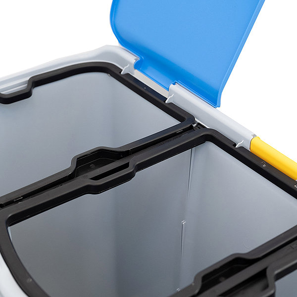 Rubbish Bin Belli E Forti Set for separated waste UNICA, black, plastic, 80 l ...