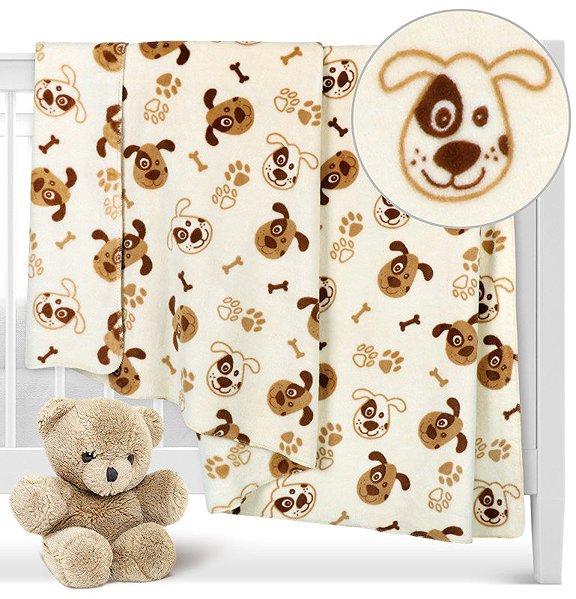 Pléd BELLATEX Ella 2513/038, 100 × 150 cm, kutya, barna ...