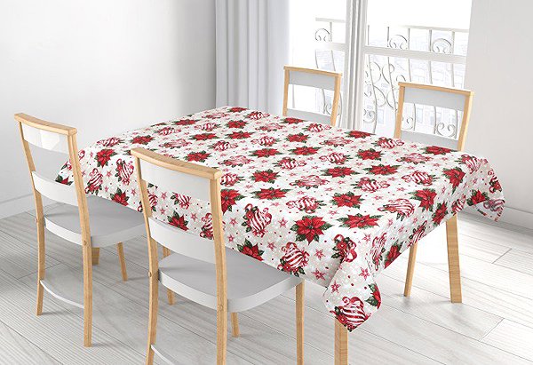 Obrus BELLATEX Obrus Vianoce 131, 100 × 100 cm, vianočná hviezda a ozdoby ...