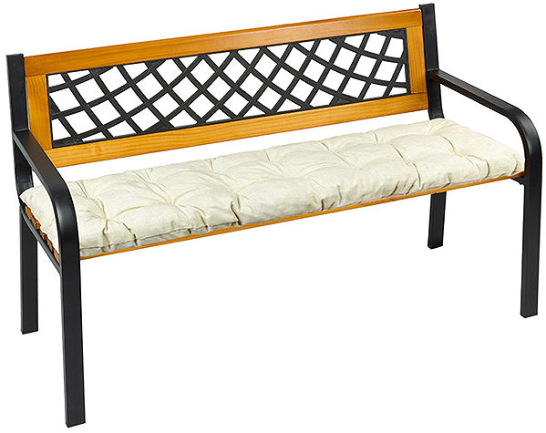 Kültéri ülőpárna Bellatex steppelt pad párna, 41/003, 40×150 cm Uni, krémszín ...