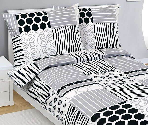 Ágynemű Bellatex 90/920 pamut ágynemű, 140×200 + 70×90 cm, szürke vadon ...