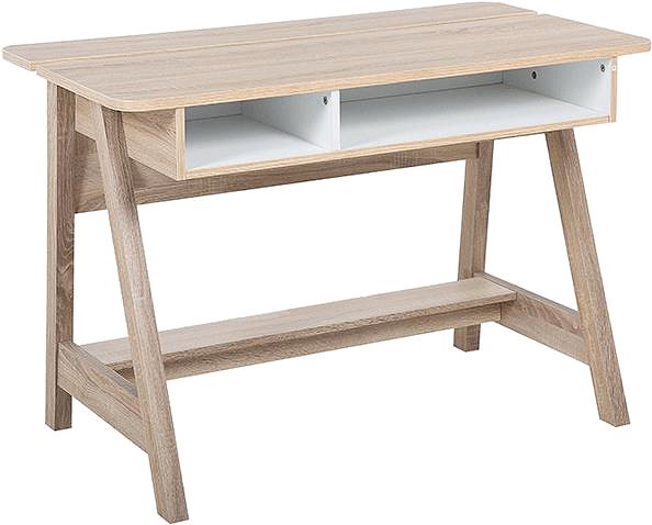 Písací stôl Písací stôl svetlé drevo/biela 110 × 60 cm JACKSON, 144756 ...