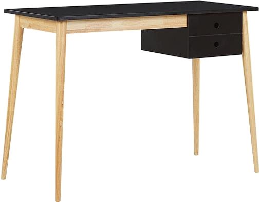 Písací stôl Písací stôl 106 × 48 cm čierny so svetlým drevom EBEME, 234320 ...