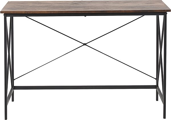 Písací stôl Písací stôl 115 × 60 cm tmavé drevo/čierna FUTON, 310537 ...