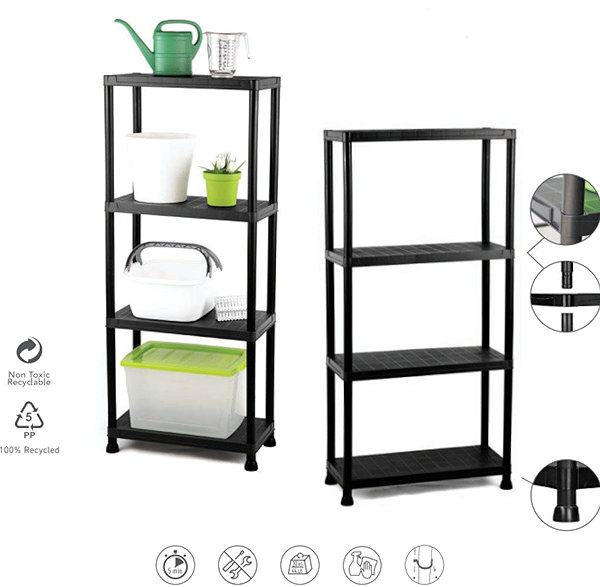 Shelving Unit Benco Plastic shelf 80 × 30 × 138 cm , 4 shelves ...