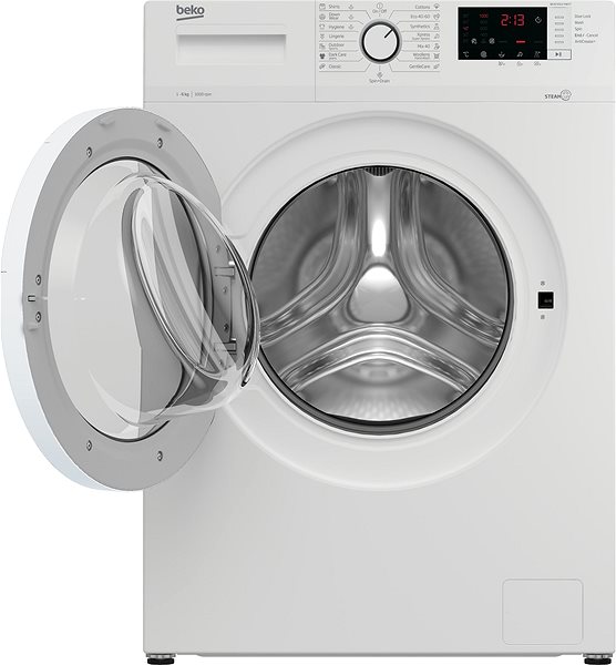 Slim steam washing machine BEKO WUE6512XWST ...