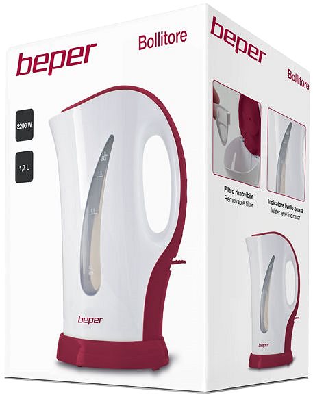 Electric Kettle Beper 90350-H Beperoncino Packaging/box
