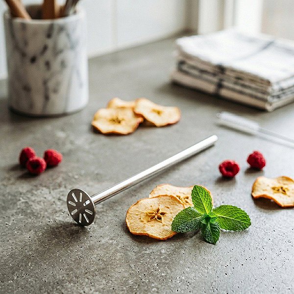 Strohhalm Berndorf Edelstahl-Cocktailstrohhalme für Mojito, 3-in-1-Set, 4 Stück Lifestyle