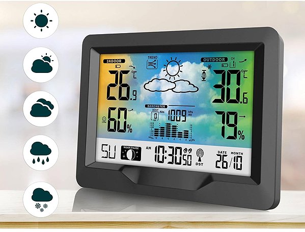 BERDSEN BD-901 weather station, black.
