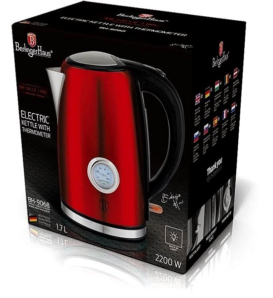 Electric Kettle BERLINGERHAUS BH-9068 Burgundy Metallic Line ...