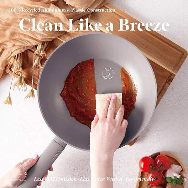 Wok Pan BERLINGERHAUS Wok pan with titanium surface 28 cm Taupe Collection Lifestyle