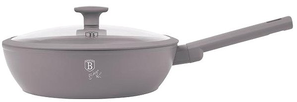 Wok Pan BERLINGERHAUS Wok pan with titanium surface and lid 30 cm Taupe Collection ...