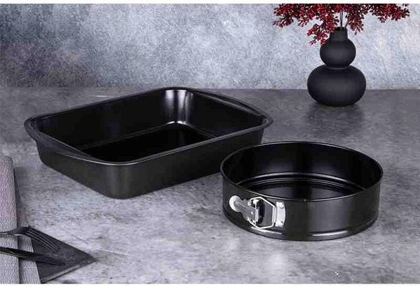 Baking Mould BERLINGERHAUS Baking tray set with titanium non-stick surface 2 pcs Shiny Black Edition ...
