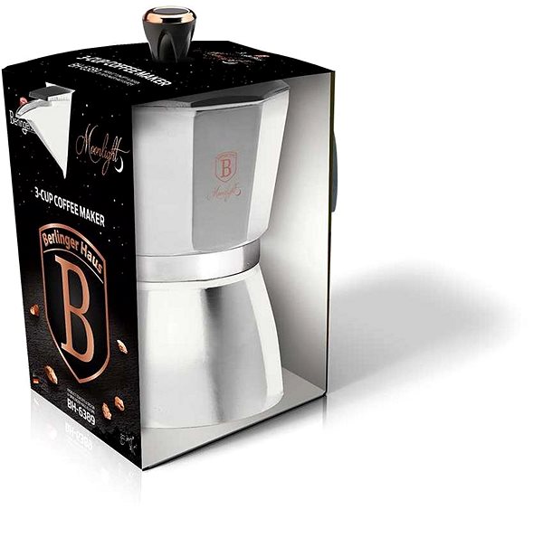 BERLINGERHAUS Moonlight Edition espresso maker for 3 cups.