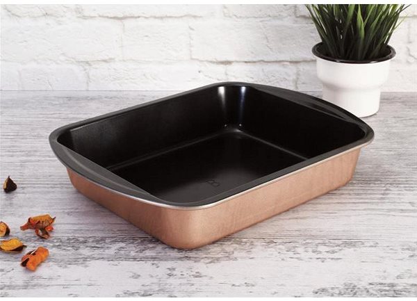 Pečicí forma BERLINGERHAUS Pečící plech s titanovým povrchem Rosegold Metallic Line 35 × 27cm ...