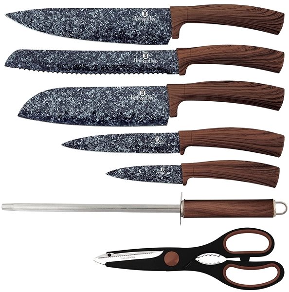 Sada nožov BerlingerHaus - Súprava nožov na stojane s nepriľnavým povrchom, 8 ks Original Wood BH-2836 Vlastnosti/technológia